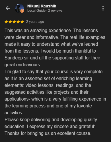 Student Review