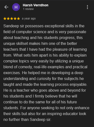 Student Review
