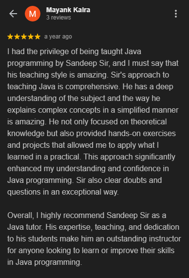 Student Review