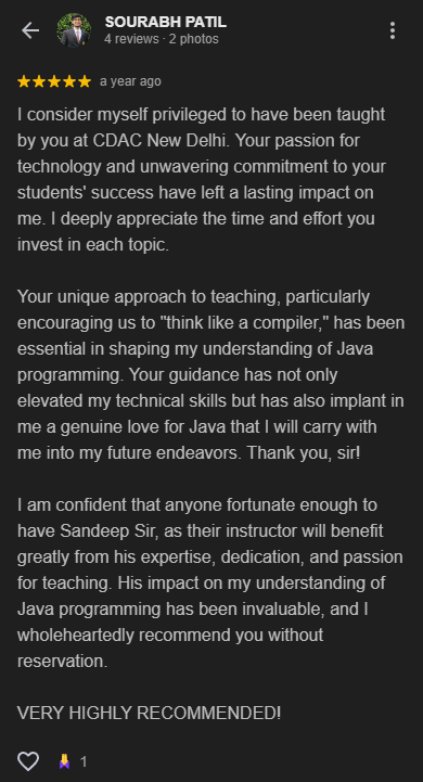 Student Review